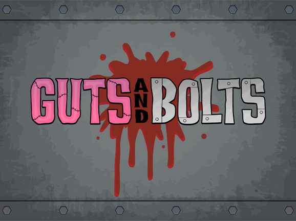 Guts and Bolts gameplay showing body systems being assembled into a robot